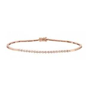 Diamond Rose Gold Half Tennis Bracelet