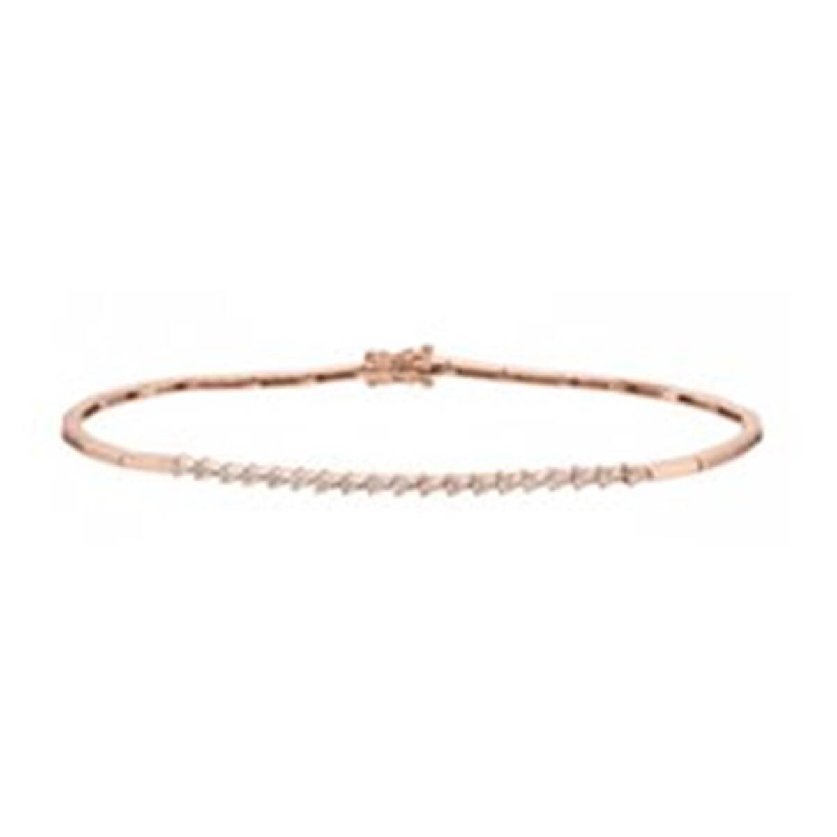 Diamond Rose Gold Half Tennis Bracelet