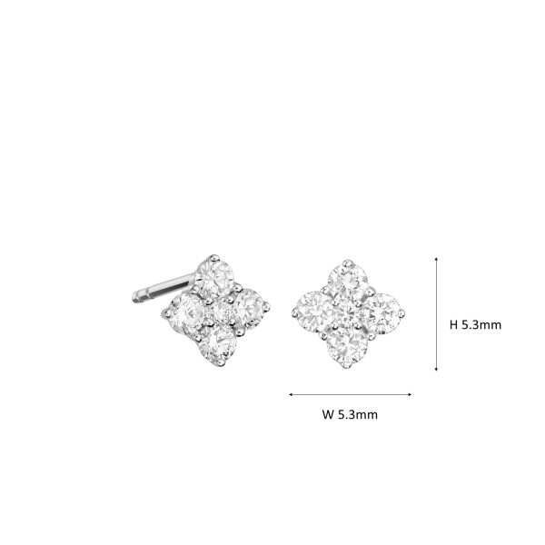 Diamond Clover Earrings