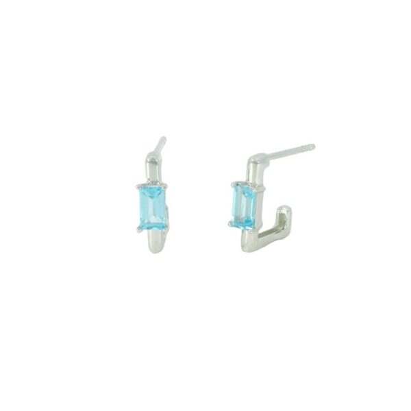 Topaz White Gold Earrings