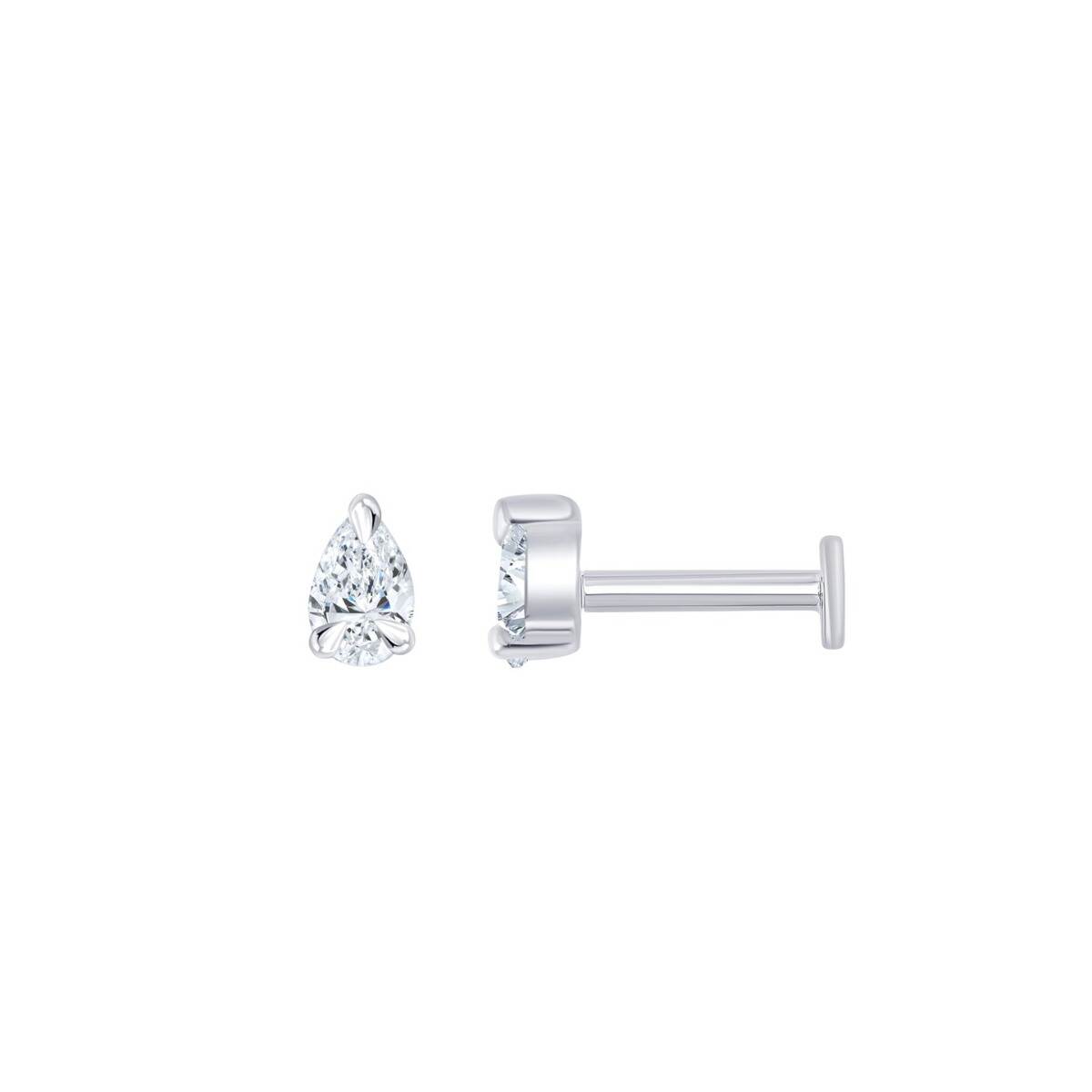 Pear Cut Diamond Earring