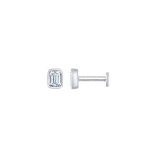 Lab-Grown Step Cut Diamond Earring