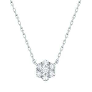Floral Lab-Grown Diamond Necklace