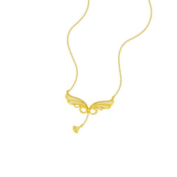 Ember Wings Necklace In 999 Gold